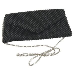 Elegant Black Beaded Clutch crossbody by BLUSH EVENING